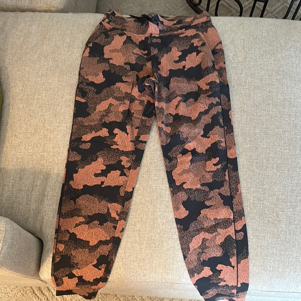 lululemon athletica Black and Orange Camo Joggers
